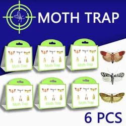 SilentKing 6PCS Moths Traps Pantry Clothes Kitchen Food Home Garden Pest Control Moth Traps Pheromone Moths Sticker Moths Trap