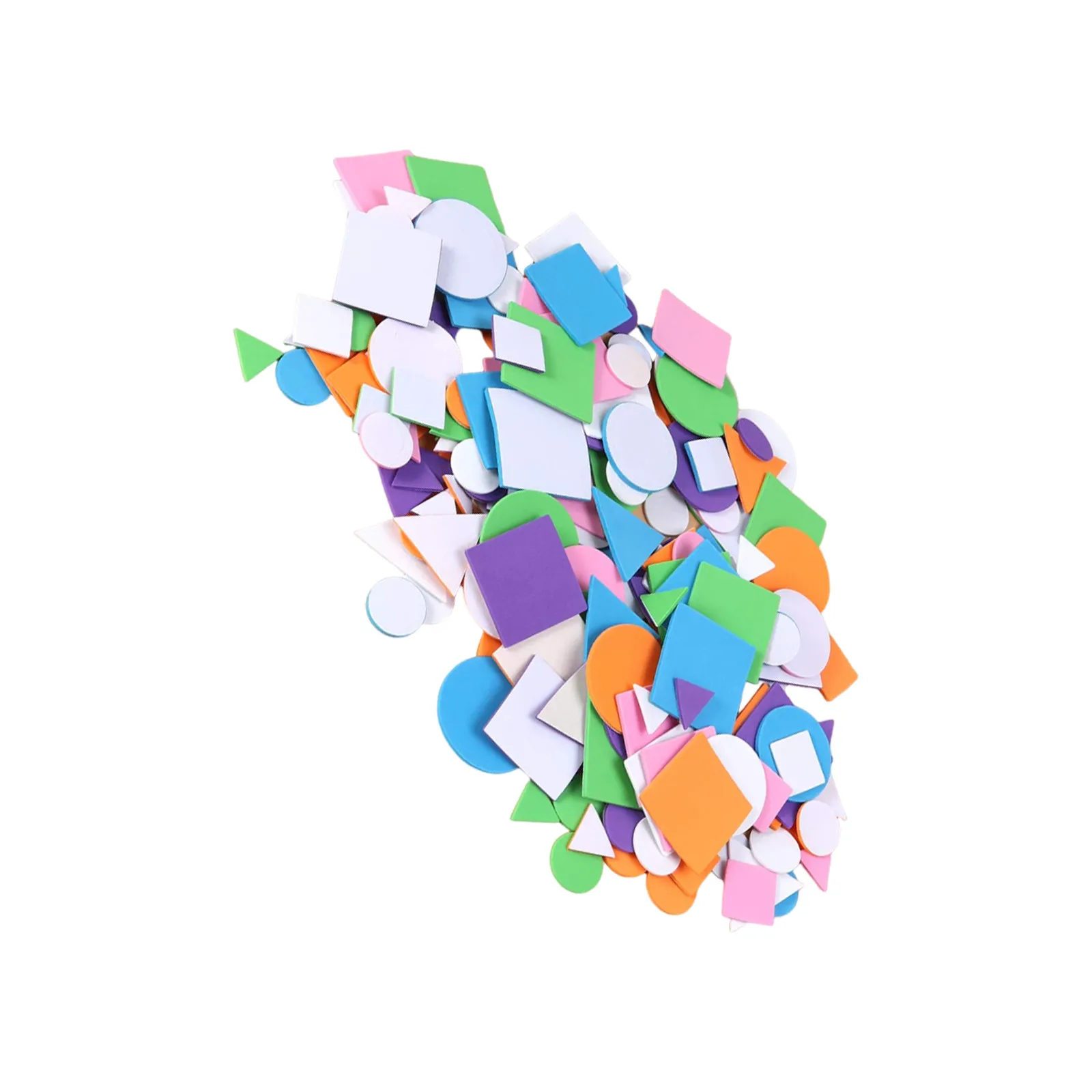 1250Pcs Eva Sponge Geometric Shape Stickers Self Adhesive Colorful Sticker for Education Number Letter Recognition