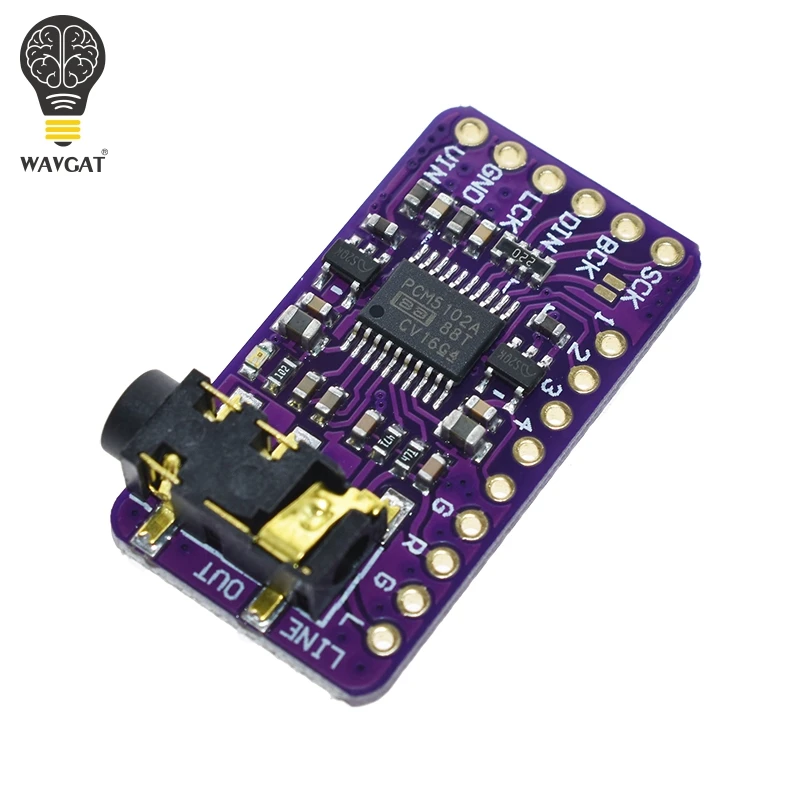 PCM5102A Interface I2S DAC Decoder GY-PCM5102 I2S Player Module For Raspberry Pi pHAT Format Board Digital PCM5102 Audio Board