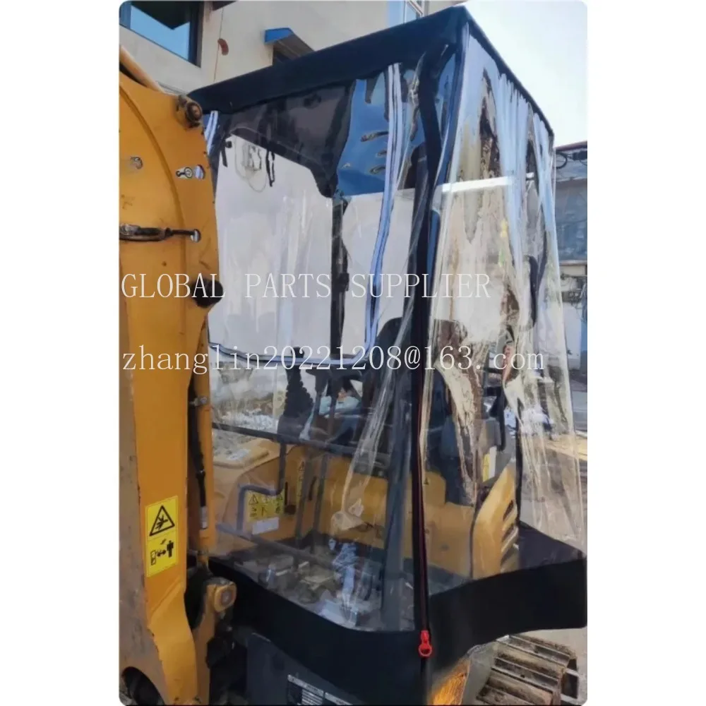 1pc Mini Protective Cover Transparent Digger Car Cover Excavator Warm Awning Thickened Pvc Windproof Fit for Yanmar 17 27