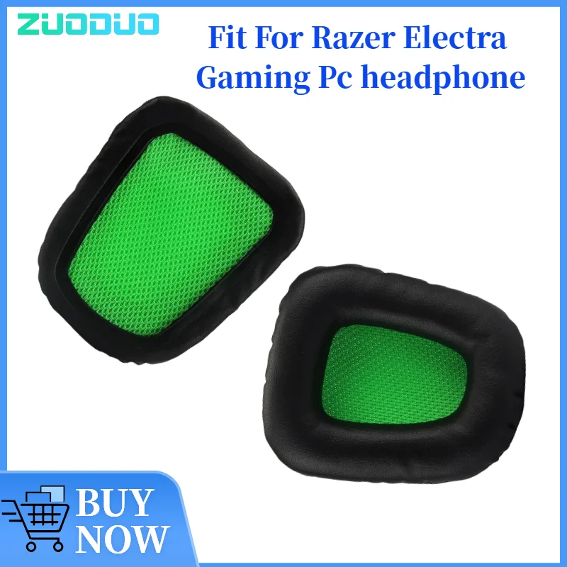 

ZUODUO Replacement Earpads For Razer Electra Gaming Pc Headphones Softer Protein Leather Earpads High Quality Earpads