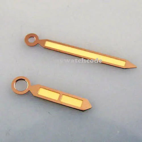2 Hands Luminous Oange Hand for Seagull 3600 47mm 45mm case eta 6497 6498 movement