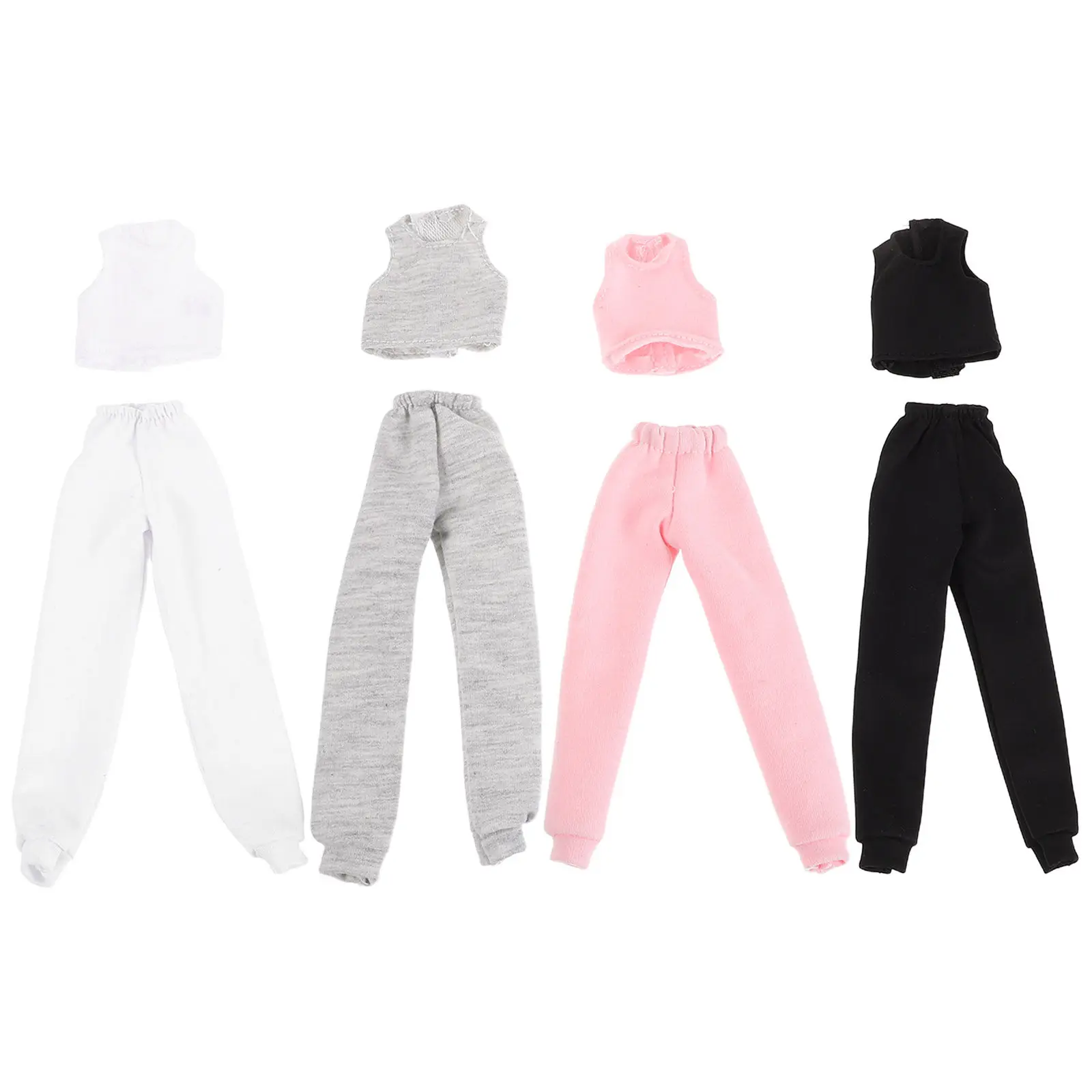 

4 Sets Baby Clothing Accessories Summer Sports Vest and Pants Outfit Creative Dress Up Role-Playing Clothes Dolly Clothes