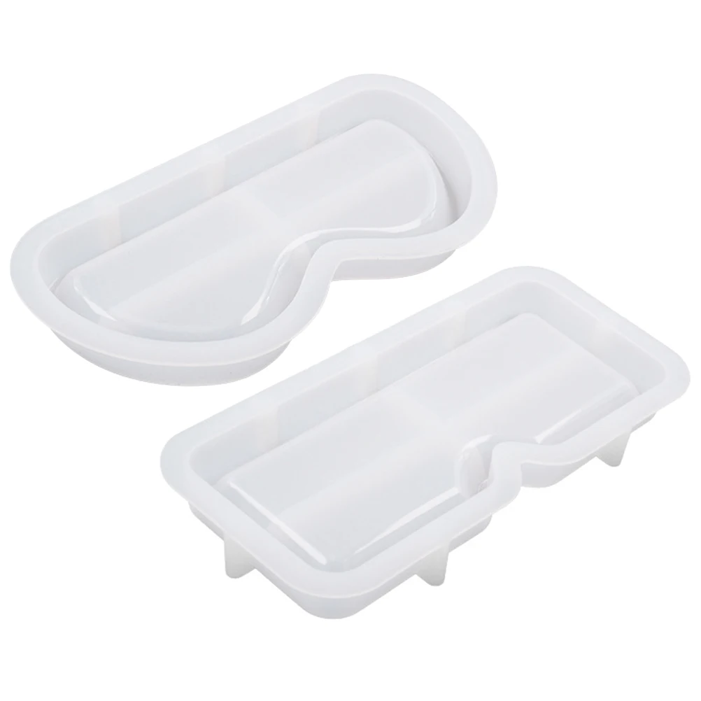 

2pcs Glasses Tray Molds Silicone Casting Mold for Holder Organizer Epoxy White DIY Crafts Tray Making Lightweight Compact