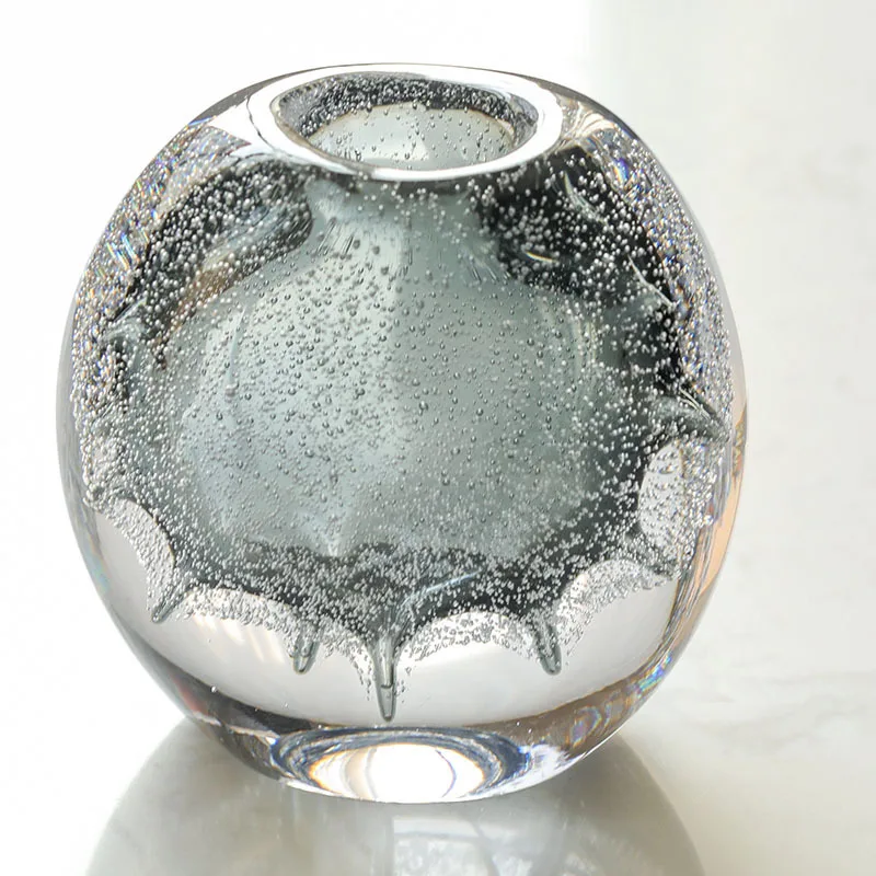 Leichtes, luxuriöses, blasenfarbenes Glas, Glasvase, kreativer weicher TV-Schrank, Wohnzimmer-Dekoration, Ornament