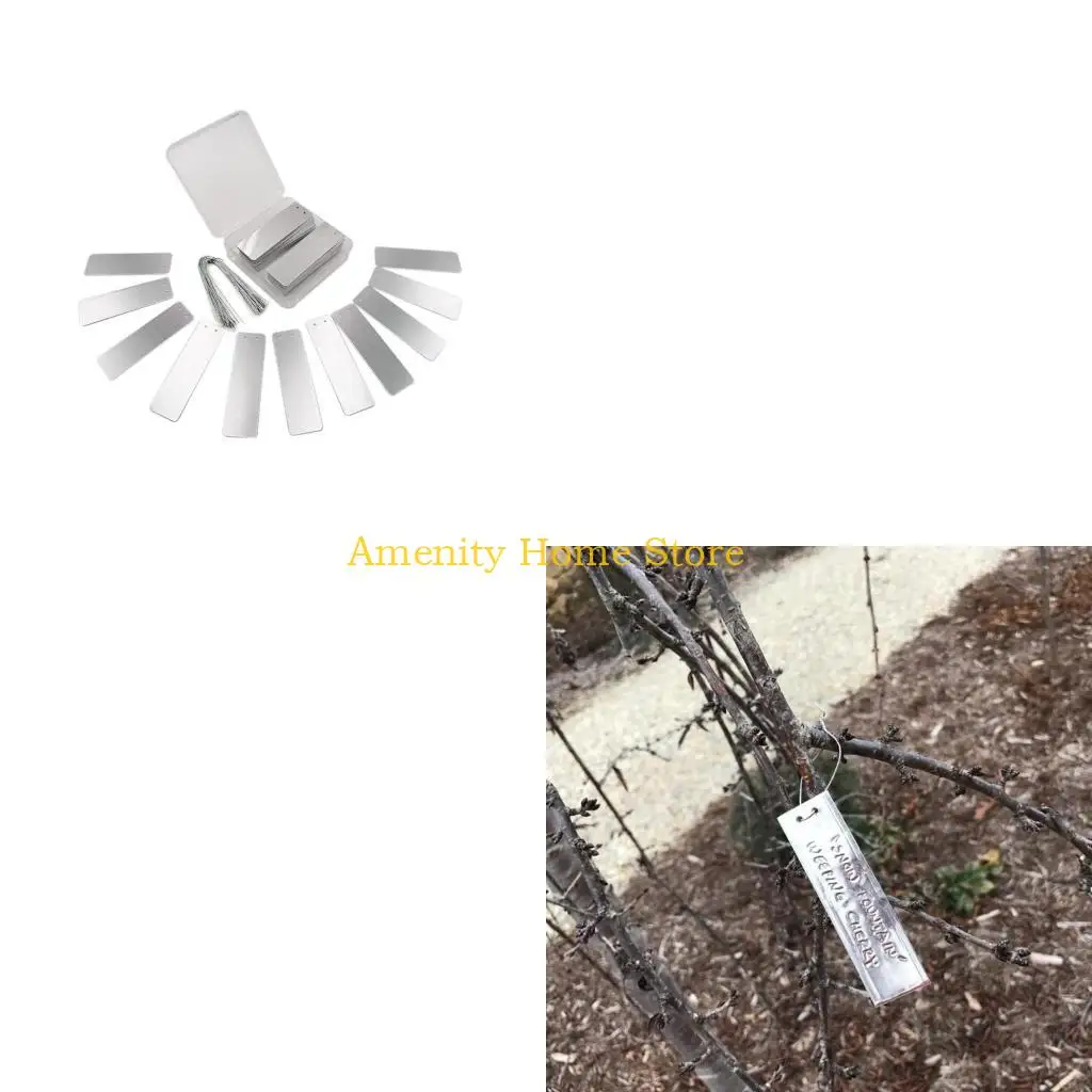 F26C 50Pcs Metal Plant Labels Tree Stamping For Marking Trees Plant
