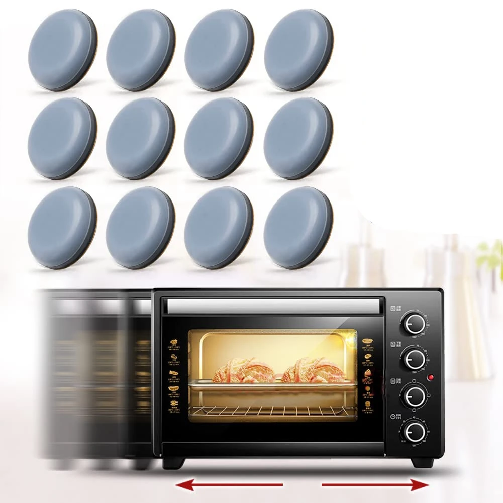 Deslizadores de electrodomésticos de cocina para encimera, bandeja deslizante adhesiva Caddy, Compatible con la mayoría de cafeteras, freidoras de aire, 12 piezas