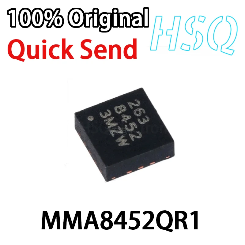 

5PCS MMA8452QR1 MMA8452 Screen Printed 8452 Acceleration Sensor Chip 12 Bit Packaged QFN16 New Original