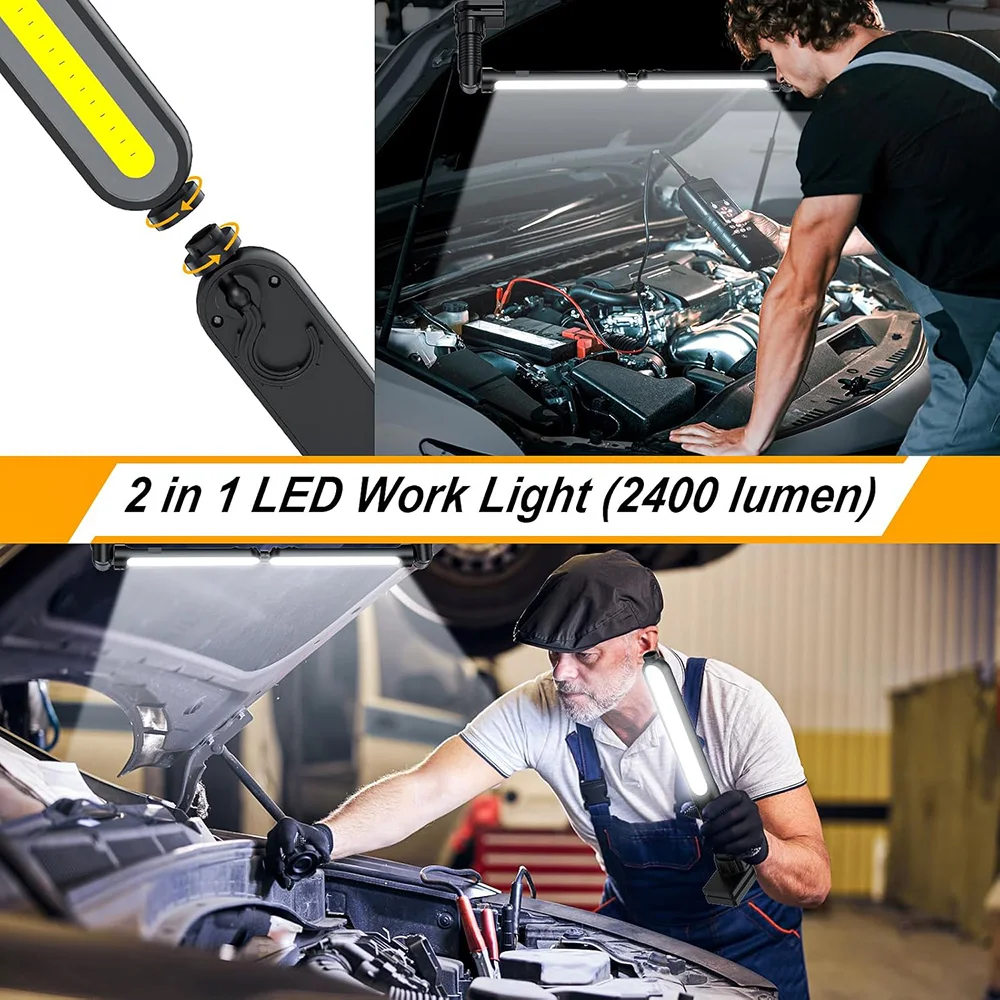 Rechargeable Mechanic Work Light, Portable Magnetic LED Light Bar Super Bright LED Work Light Repairing ,Garage, Workshop