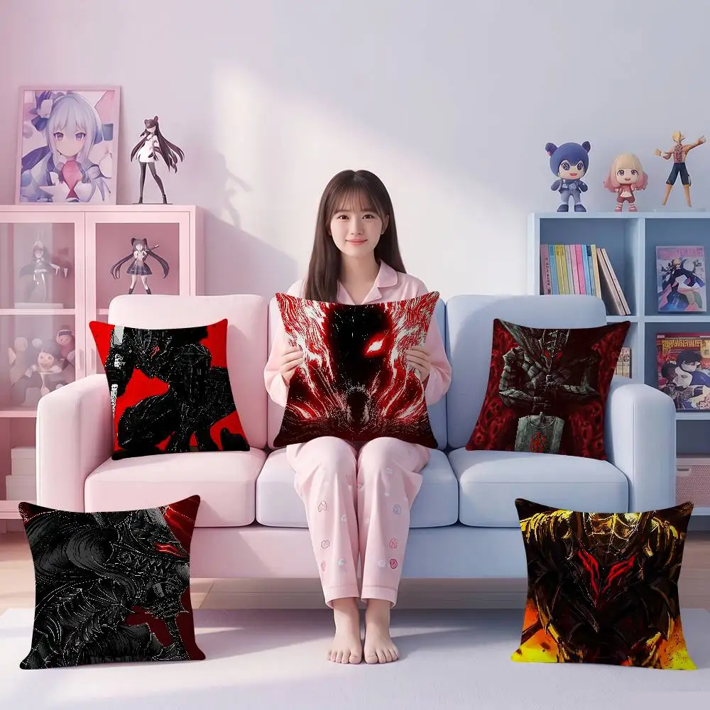 45*45cm Cushion Cover Pillow Cover Decor Pillowcase Home Pillowcase For Couch Pillow Pop Anime B-Berserks-S