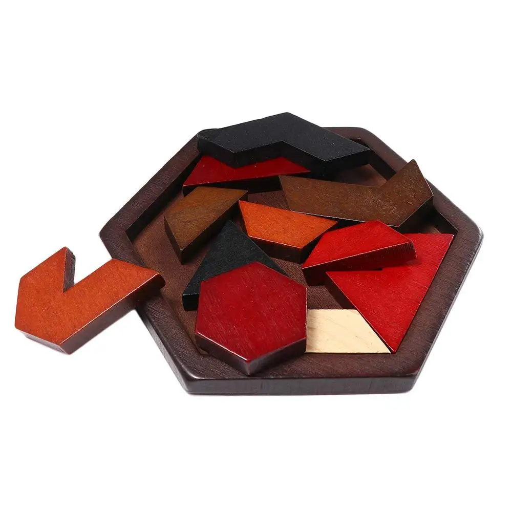 Jeu de Puzzle de Forme Géométrique Hexagonal, Tangram, Jouets, IQ, Casse-Tête