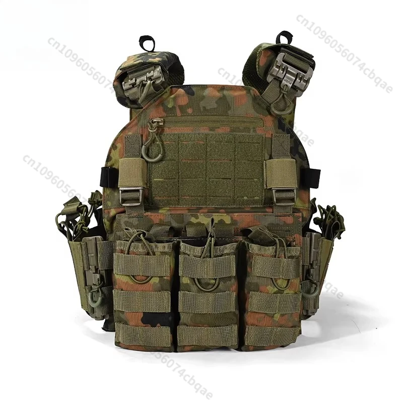 Tactical Vest, Flecktarn, 550D Water-Repellent Nylon Laser-Cut MOLLE
