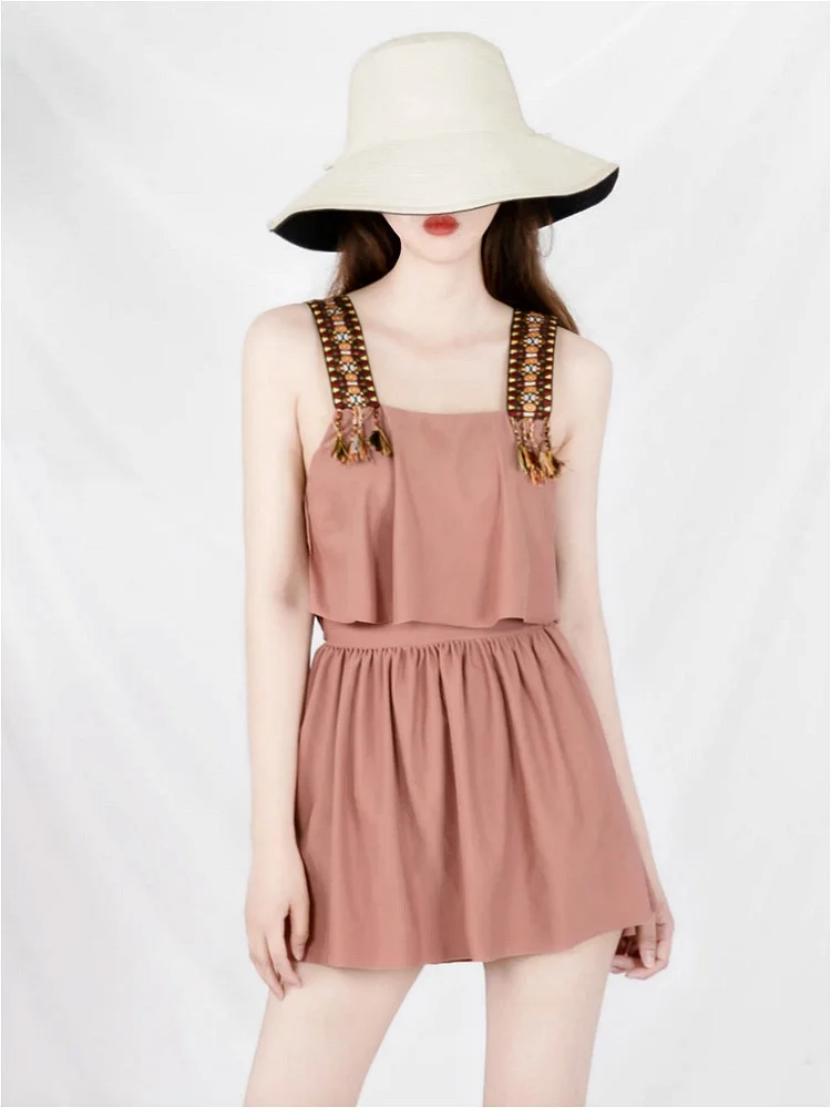 

Консервативный купальник-боди с рукавами-фонариками для женщин: высокоэластичный, быстросохнущий, для пляжа и повседневного использования, лето 2025