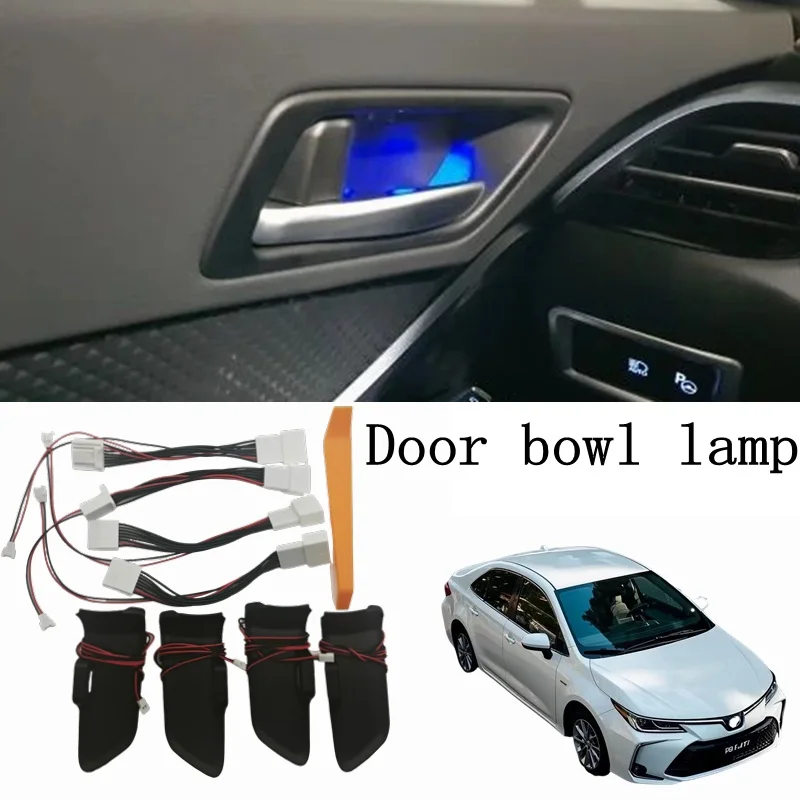 

LED Car Inner Ambient Light For Toyota Corolla Cross 2020-2025 Handle Door Bowl Lamp Non-destructive installation