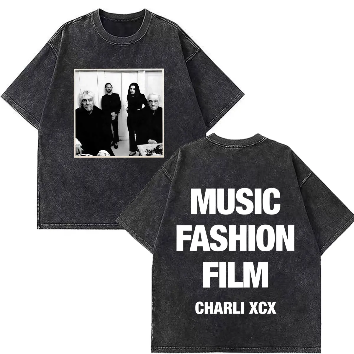 CHARLI XCX  Album Music, Fashion, Film Tour 2026 Print T-shirt Men Women Cotton Casual Loose Vintage Washed T Shirt Streetwear