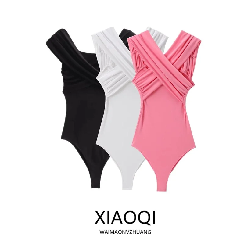 2024年春 レディース おしゃれ スリムフィット ワンピーススーツ ハイウエスト ショートパンツ ポリエステル混紡 耐久性 多用途スタイル