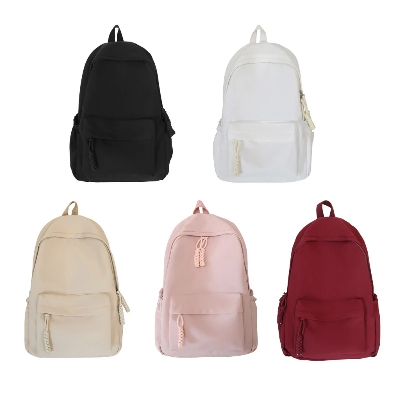 

Solid Color College Backpack School Bag for Women Perfect for Everyday Use