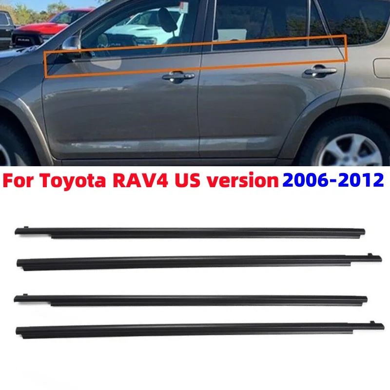 

Автомобильный внешний оконный стеклянный уплотнитель, отделка ремня, уплотнительные ленты, резиновая уплотнительная лента для Toyota RAV4 2006-2012 (версия для США)