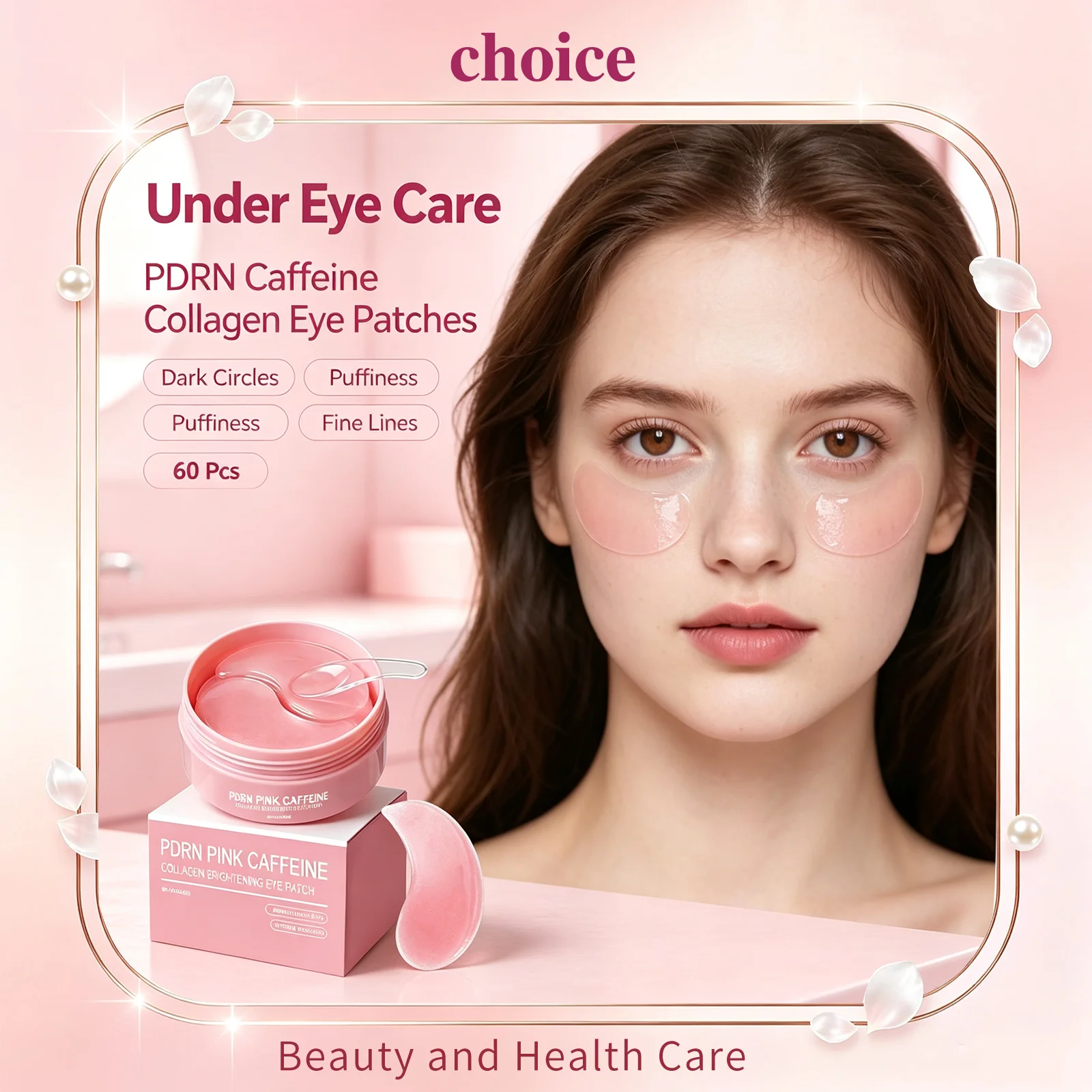 PDRN Collagen Under Eye Patche Niacinamide Peptides Anti Puffy Eyes Dark Circles Cooling Brightening Youth Eye Skin Care Patches