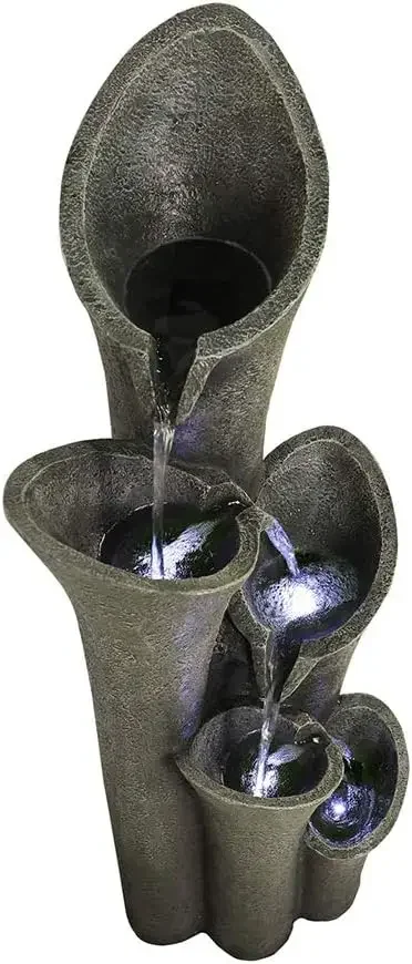 Faux Stone LED Floor Fountain 39 2/5