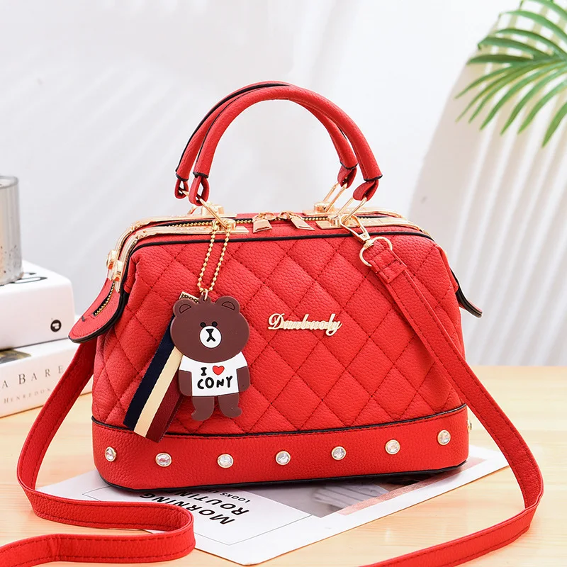 Bag Women 2024 Spring Summer Fashion Small Fragrant Handbag Boston Shoulder Crossbody Bag Diagonal Small Square Bags Totes Bag