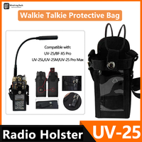 Baofeng UV-25M Radio Case UV-25 Series Tactical Walkie Talkie Holder Bag Molle Radio Pouch Nylon Waist Pack Cross-body Strap Bag