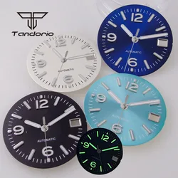 Black/White/Blue 29mm Watch Dial Face Hands Set Green Luminous Wristwatch Accessories Parts Fit NH35 NH35A Automatic Movement