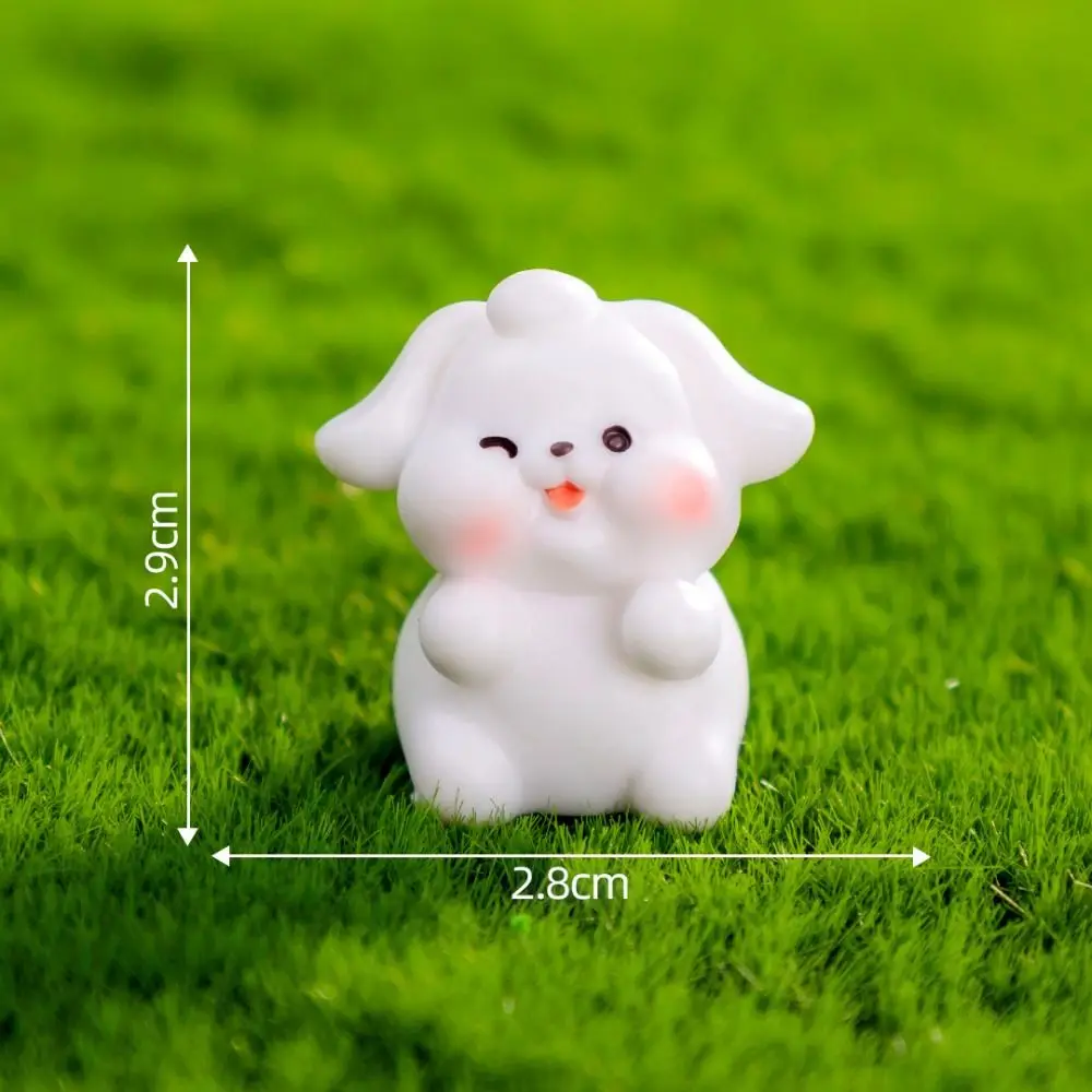 New DIY House Dog Car Ornament Dog Coffee Shop Animals Statue Gardening Gift Mini Animals