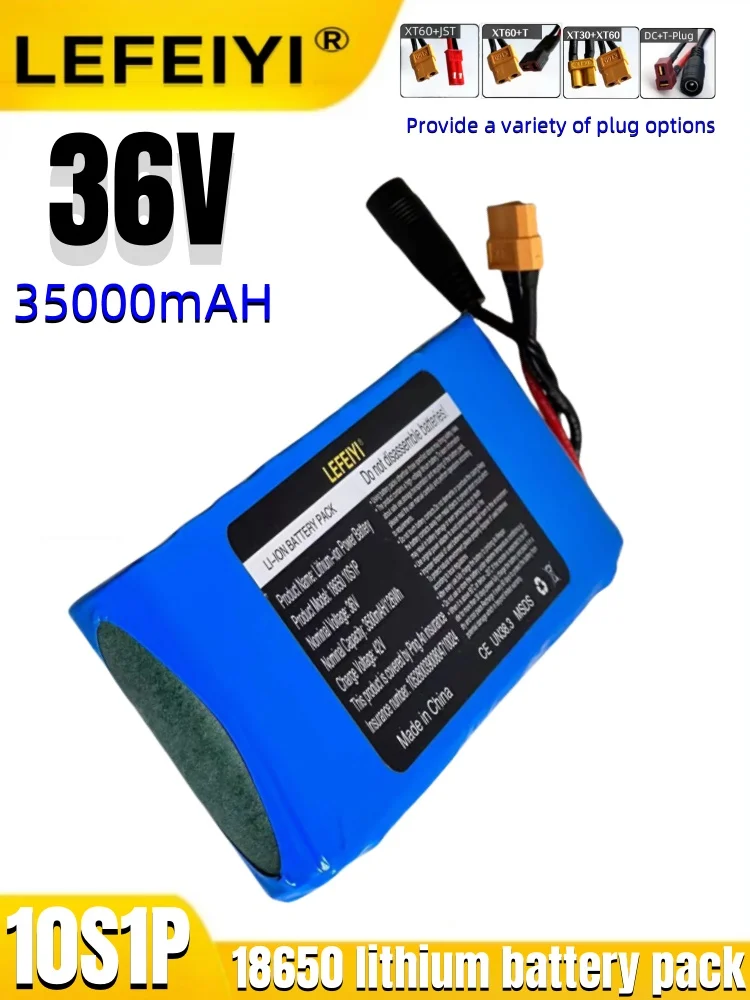 Batería de iones de litio 10S1P 36V 3500mAh 18650 1000W de alta potencia y alta capacidad adecuada para batería de motocicleta de 36V