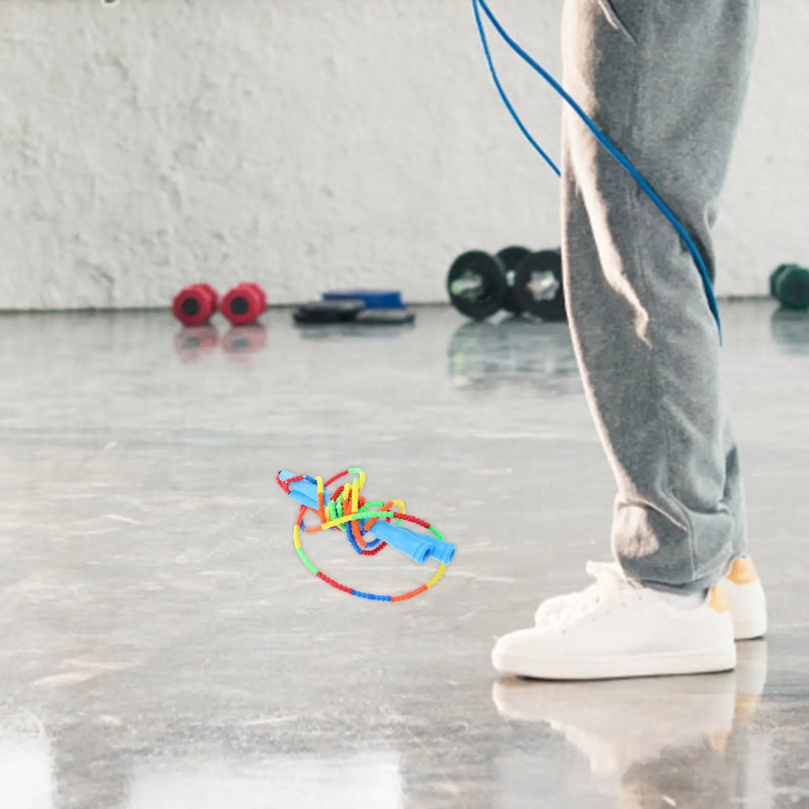 Beaded Bamboo Segmented Jump Rope Soft Skipping Rope Kids Fitness Training Exercise Equipment Segmented Beaded Jump Ropes