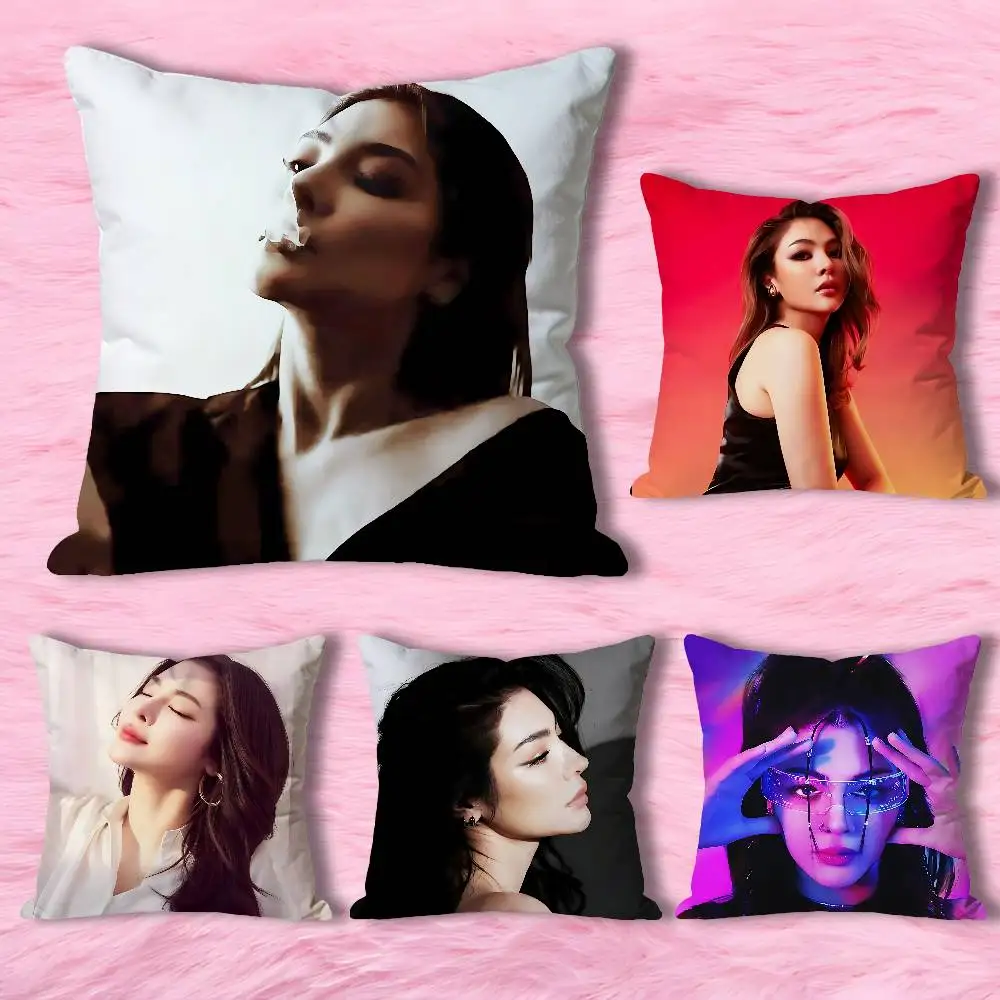 

P-Peraya M-Malisorn Faye Pillow Cases for Bedroom Living Room Sofa Home Decor Polyester Cushion Cover with Zipper