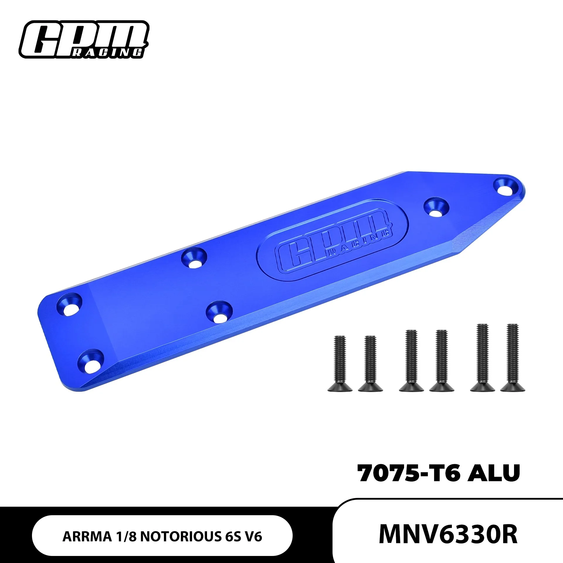 

ARRMA 1/8 Bully Wanderer V6 Алюминиевый сплав 7075-T6 Задняя защитная пластина шасси толщиной 5 мм