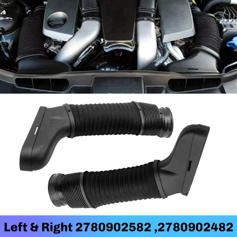 1Pair Left & Right Air Intake Hose 2780902582 , 2780902482 For Mercedes GL63 GL450 GL550