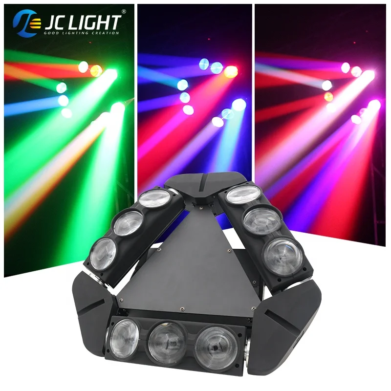 Led Rgbw Beam Spider Lighting Nine head Moving Head Led Beam 9x12w Dj Disco Stage Light