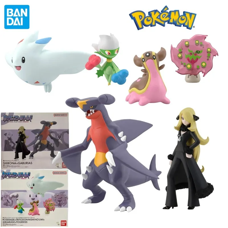 

Оригинальные фигурки героев аниме Bandai Pokemon Scale World Sinnoh Area Cynthia Garchomp Roserade Gastrodon Spiritomb together Kiss, подарок