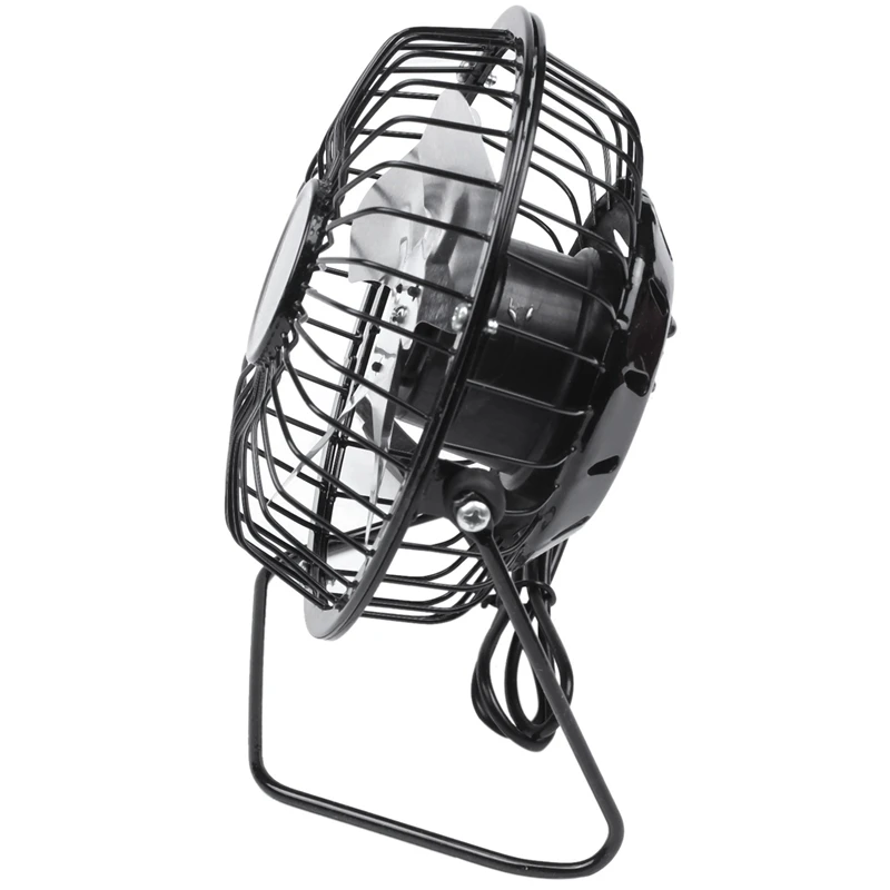 2X 2.5W 5V แผงพลังงานแสงอาทิตย์พัดลมเหล็กสำหรับสำนักงานบ้านกลางแจ้งเดินทางตกปลา4นิ้วพัดลมระบายอากาศระบายความร้อน USB ใหม่