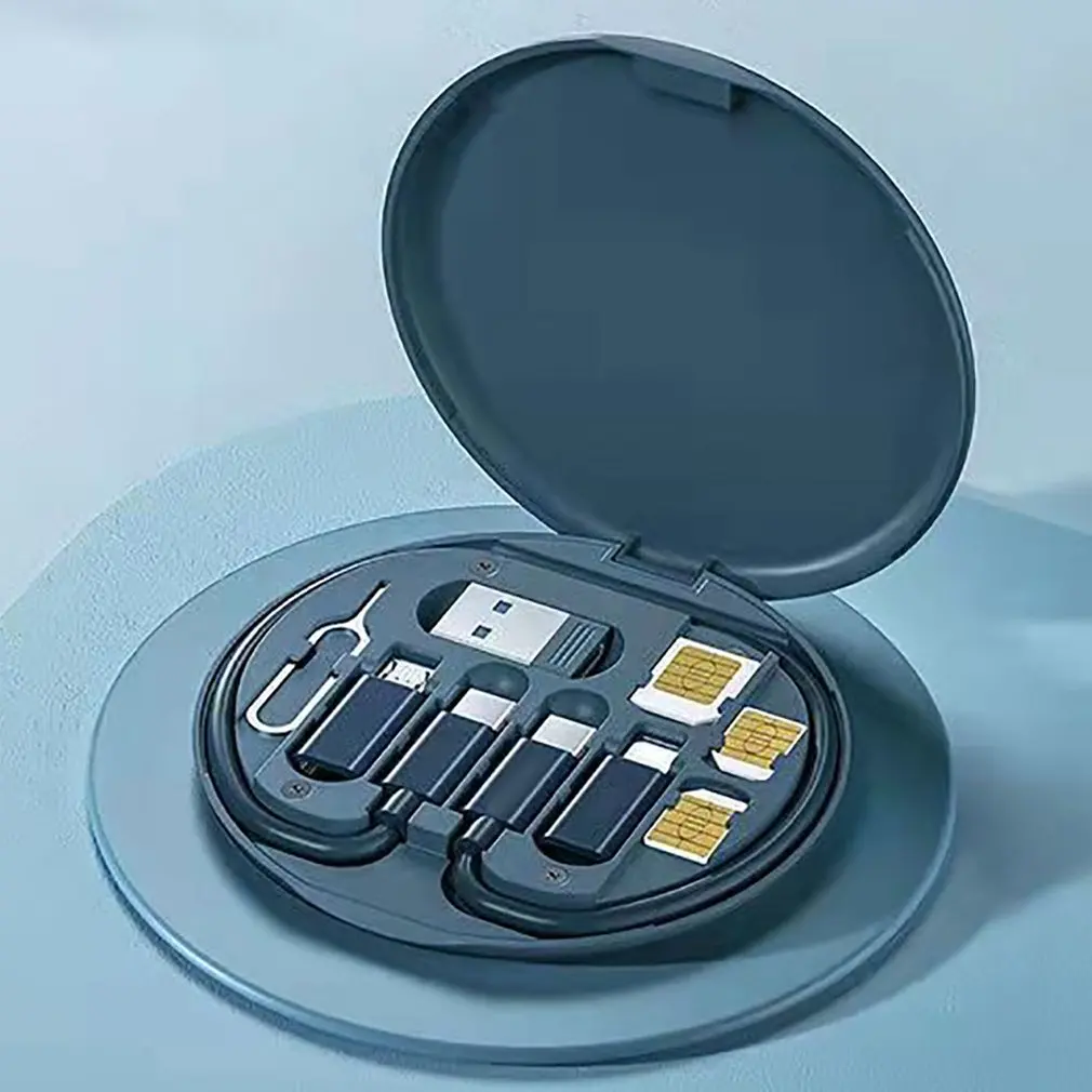 

Micro USB Mobile Phone Type-C Fast Charging Cables Data Cable USB Charger Set Storage Box For Apple Huawei Xiaomi Dropshipping