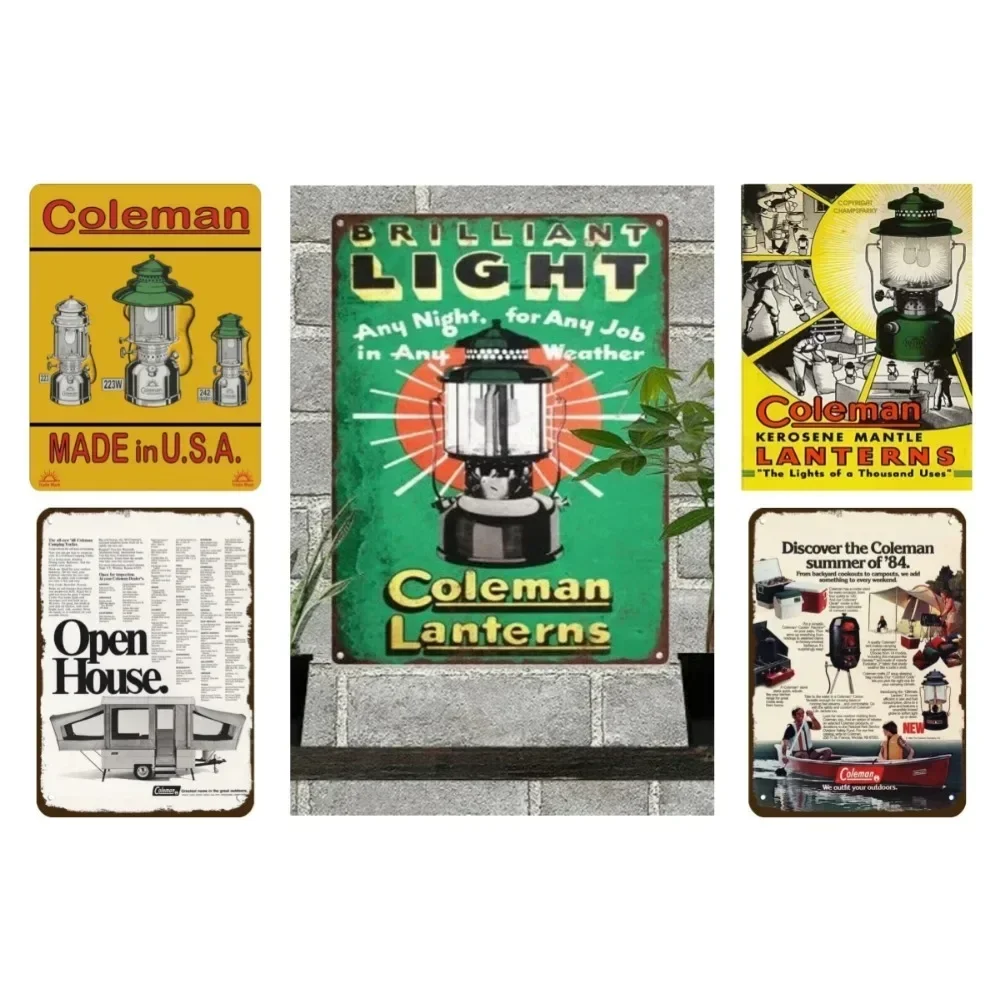 Coleman Vintage Reproduction Lamps & Lantern Quick-Lite Metal Tin Sign Metal Painting Metal Poster 12x8inch 16x12inch Poster