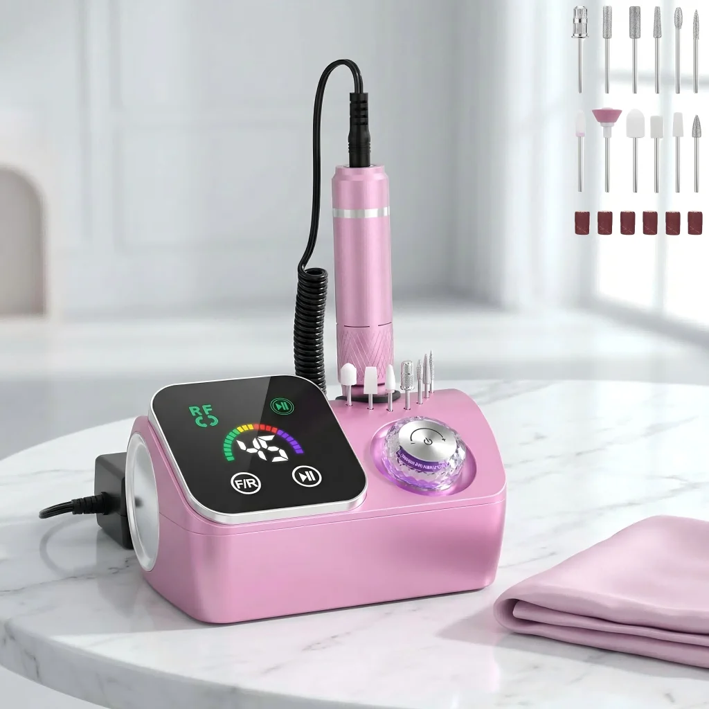 

Professional Electric Nail Drill Machine 45000RPM HighSpeed Efile Nail Drill Machines for Pedicure And Manicure With LCD Display