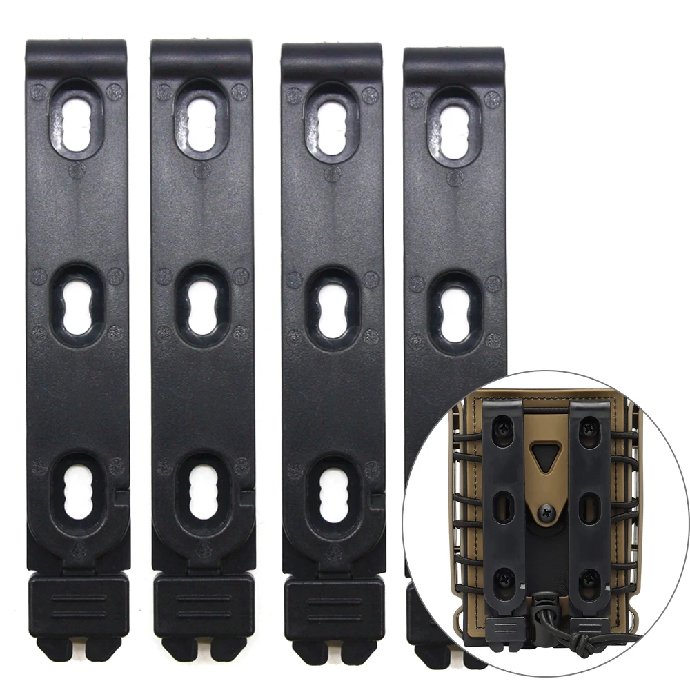 Tactical Molle Clips Clamp Molle Attachment for 5.56/7.62 Soft Shell Magazine Pouch Universal Knife Sheath Back Clips,2PCS 4PCS