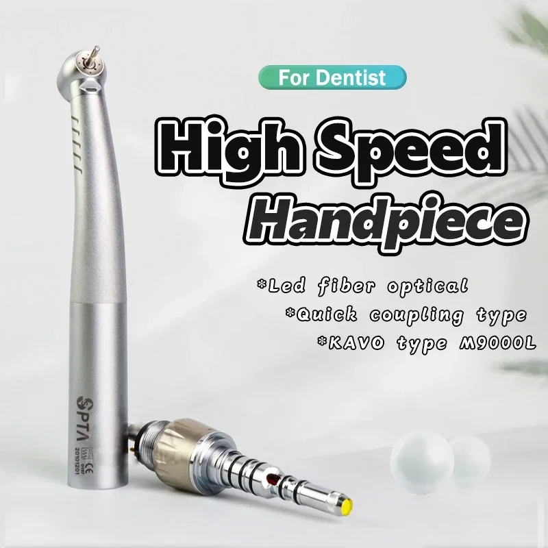 

Dentist 6 Hole Fiber Optic LED High Speed Air Turbine Handpiec Handpiece Compatible With Kavo Quick Coupling Super Powerful Tool