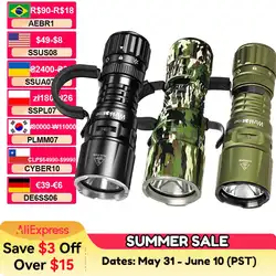 Wurkkos TD07 Tactical Flashlight 1300 Lumens 479m Beam Distance 18350 Battery Dual Switch Ring Grip Police/Everyday Use