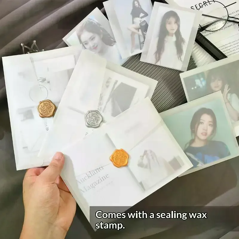 Wedding Invest Card Translucent Tressing Paper Envelope Wedding Invite Postcard Transparent Tracingpaper Paper Letter Message