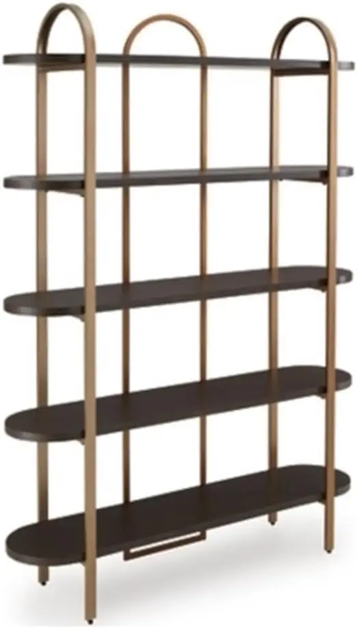 

Brentmour 72"" H Bookcase, Metallic & Dark Brown