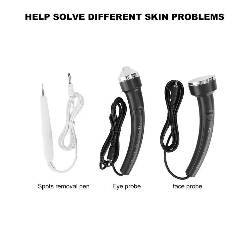 얼굴/눈 프로브 및 스팟 펜이 포함된 초음파 미용 기기 주름 방지 다크 서클 반점 제거 가정용/살롱용 얼굴 마사지기