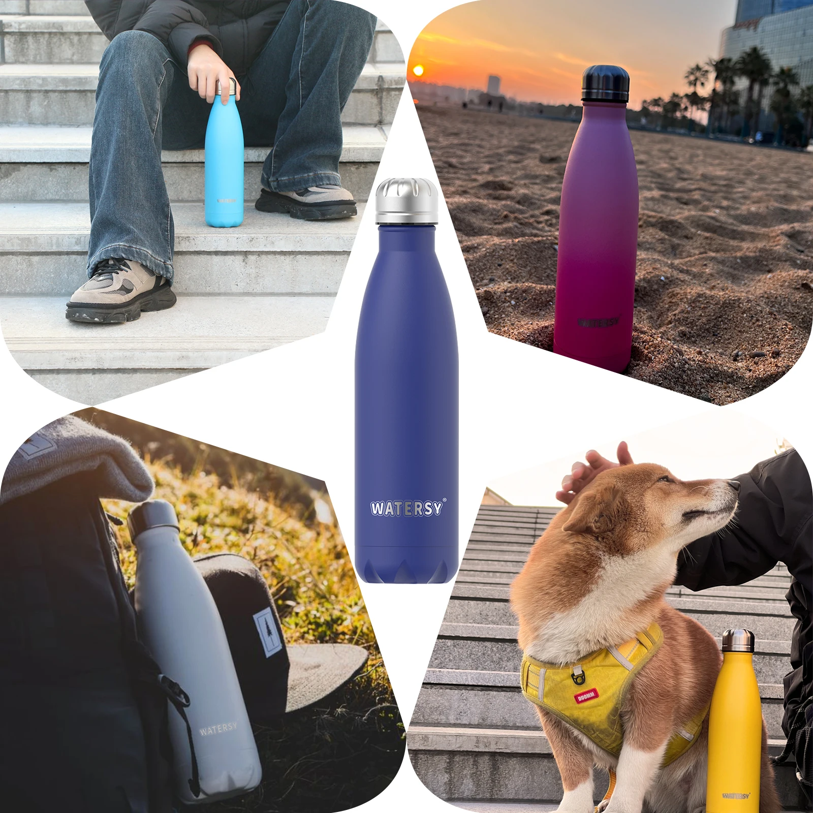 500ML Stainless Steel Thermos Bottle Cold and Hot Thermal Mug Portable Thermal Bike Cups Gym Vacuum Flasks Sports Water Bottle