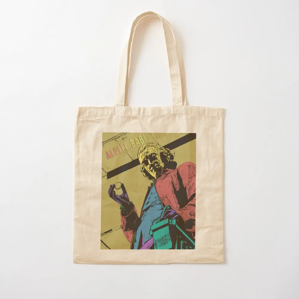 Alright Bab! and Joseph Priestly statue in Pop Art style. Tote Bag Gift bag Canvas Tote Bag