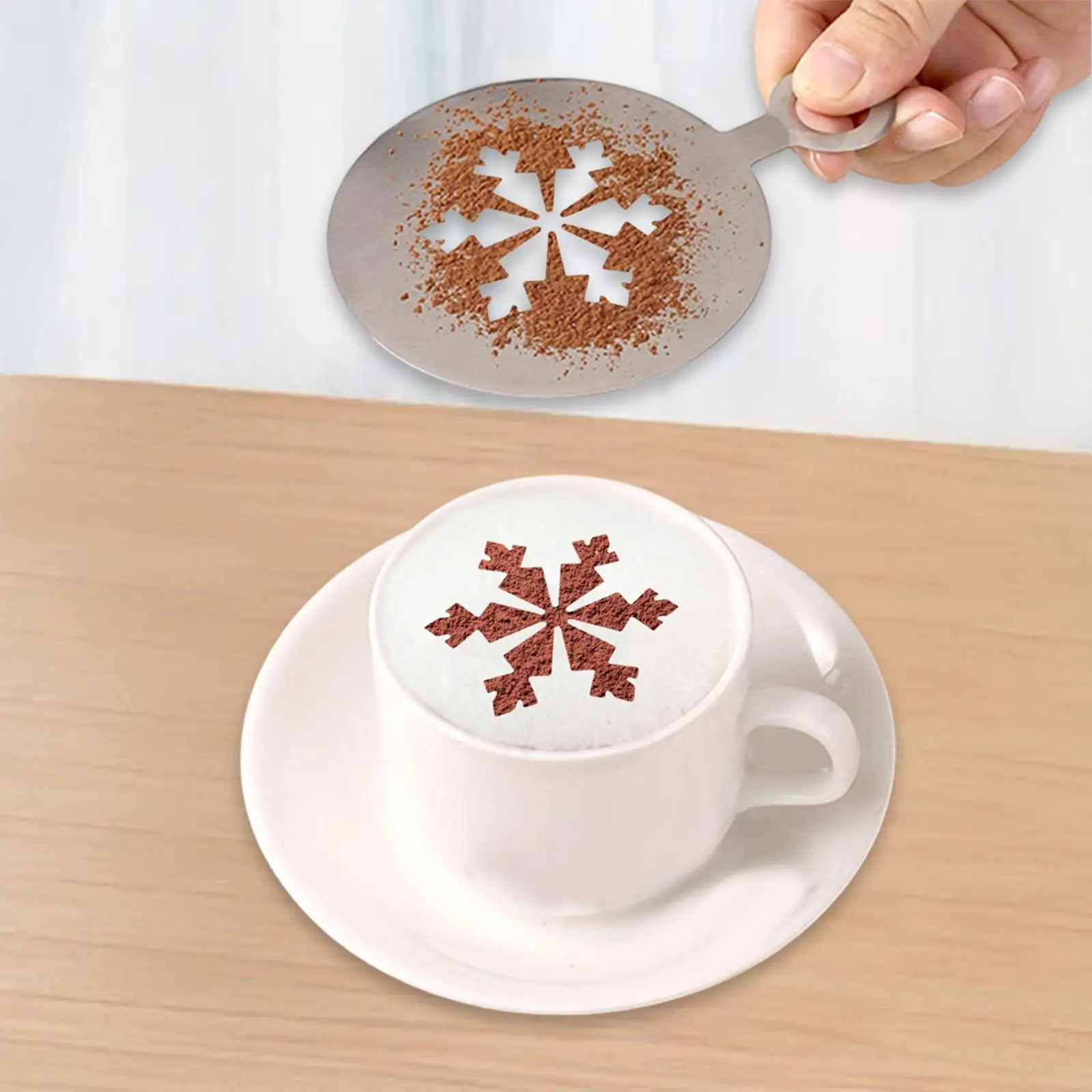 Coffee Decorating Baking Templates, Art Craft ,Cake Stamping Decorating Stencil, Coffee Flowering for Mousse Shop
