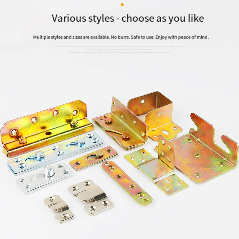 

Heavy-Duty Timber Fastener,Load-Bearing Latches & Corner Brackets, Foldable Furniture Hinges with Durable Metal Hook Clamps 1pcs