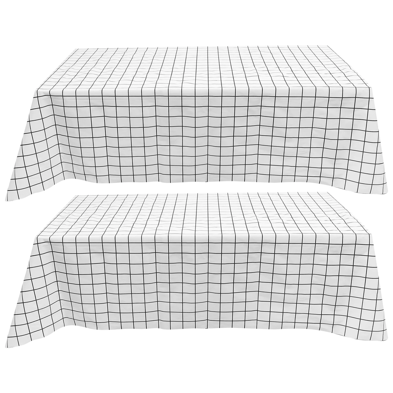 

2pcs Waterproof Tablecloth Dust Proof Oil Proof PEVA Material Foldable Picnic Camping Outdoor Cover Wear Resistant Table Cloth